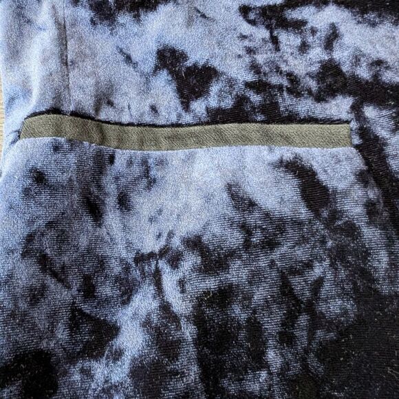 highline Navy Velvet Tuxedo Blazer Cape Statement Slit Sleeves Size 4 - Picture 4 of 11